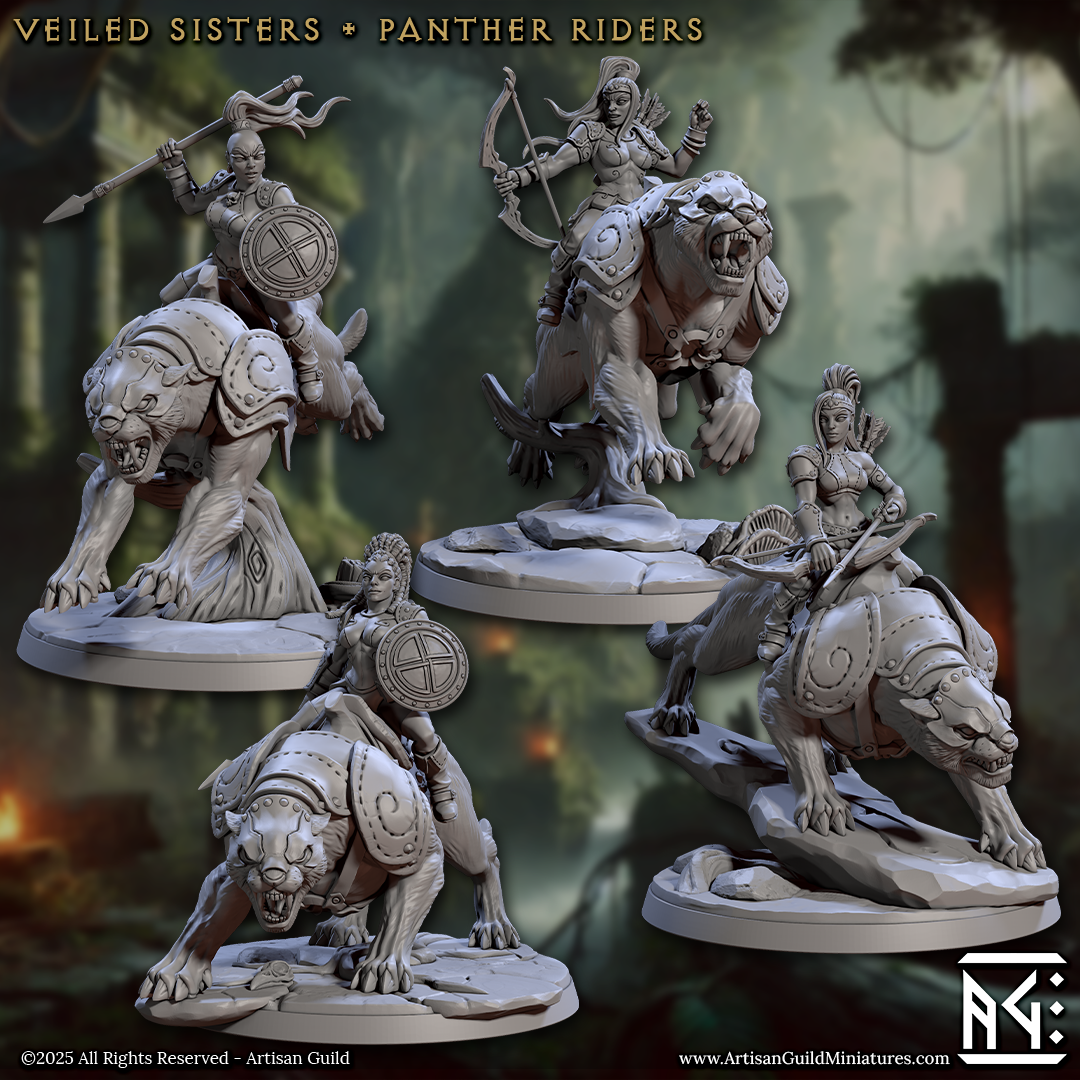 Veiled Panther Riders (Set of 4) | Veiled Sisterhood