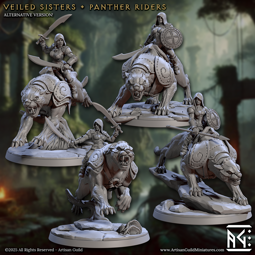 Veiled Panther Riders (Set of 4) | Veiled Sisterhood