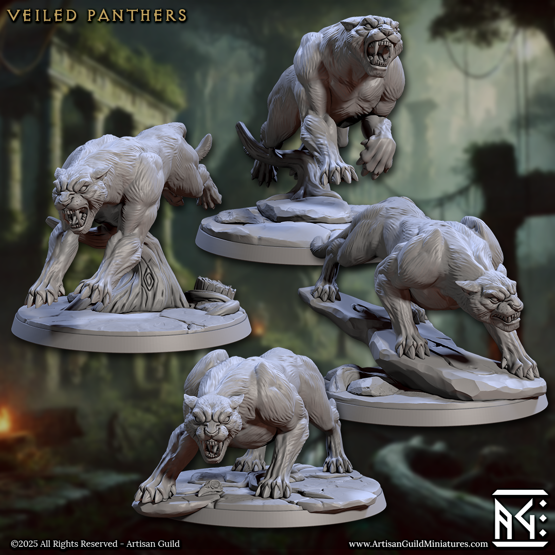 Veiled Panther Riders (Set of 4) | Veiled Sisterhood