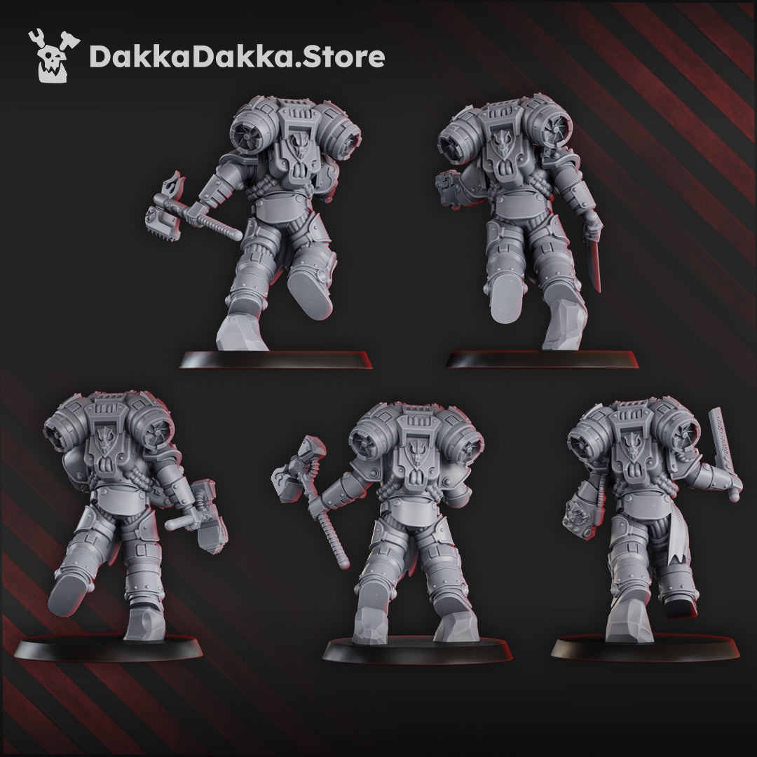 Ignisaurus Clan Warriors Storm Squad with Jetpacks (x5) | Space Knights