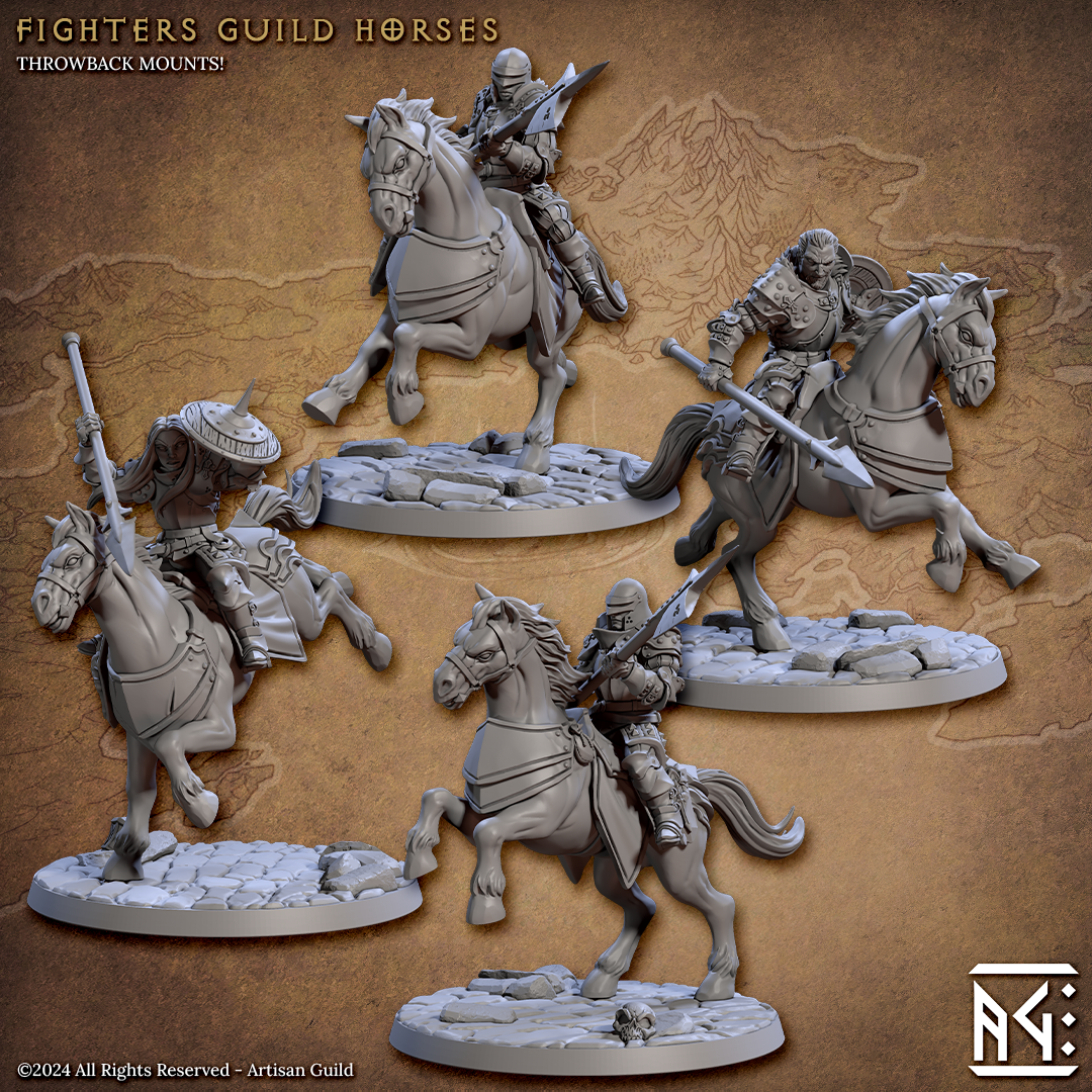 Fighters Guild Horses (4) - Vanguard Fighters Guild