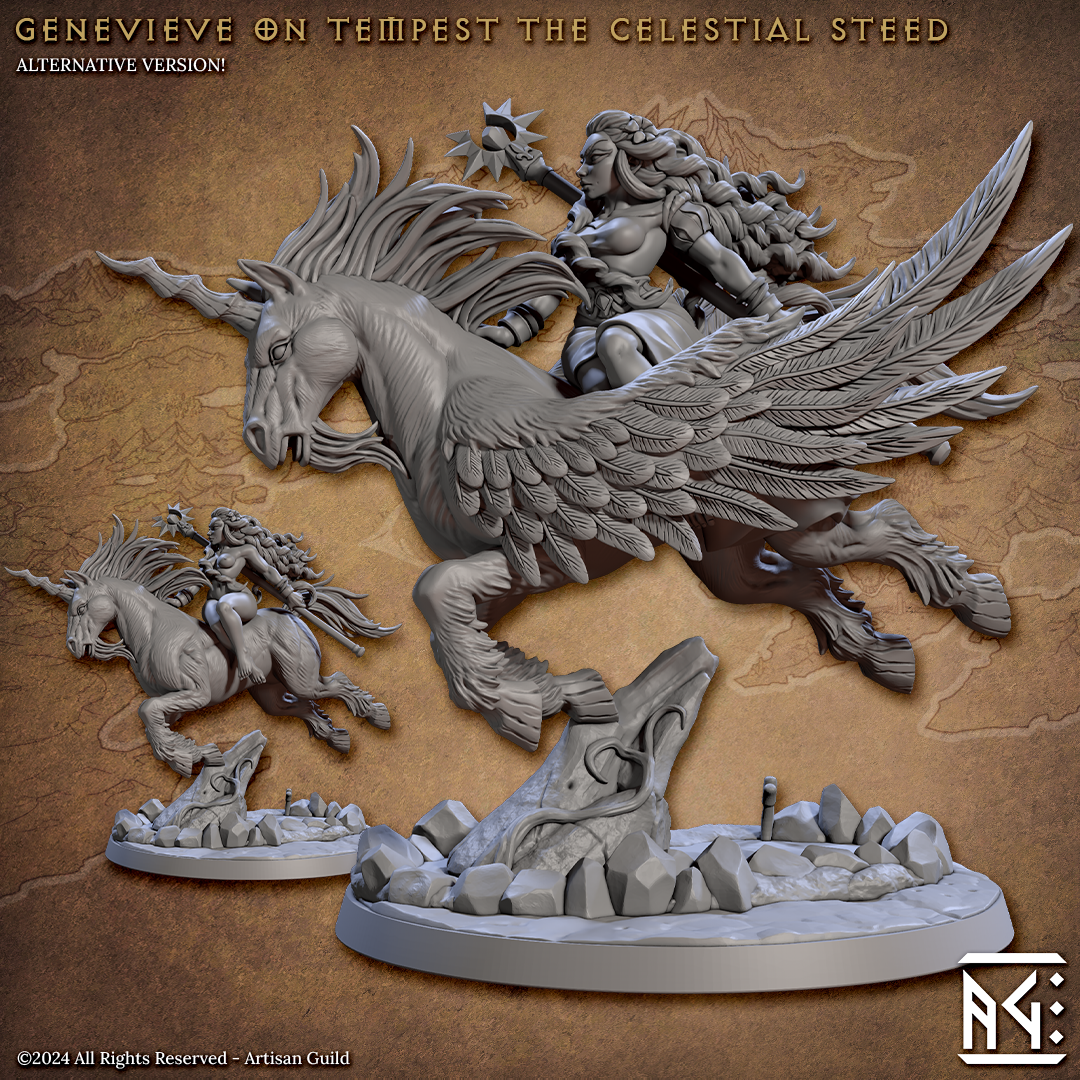 Genevieve on Tempest the Celestial Steed | Vanguard Fighters Guild